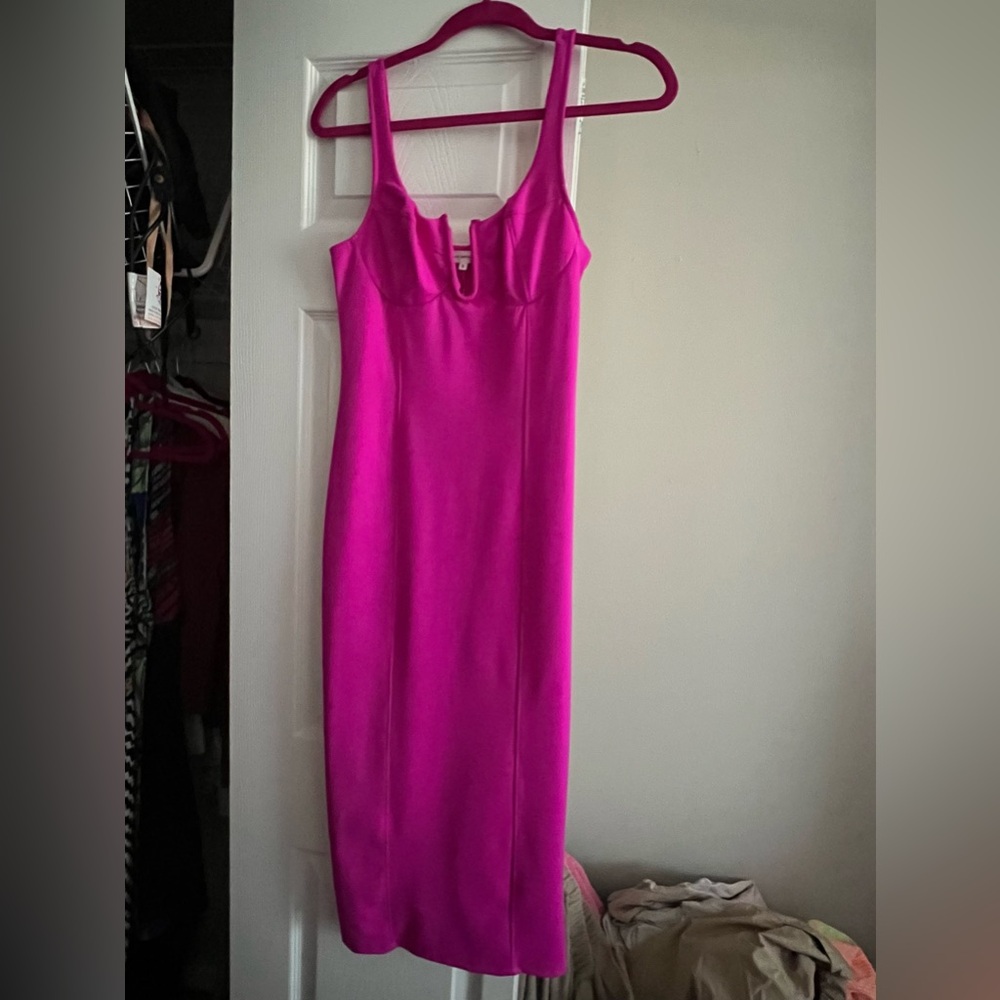 Good American Neon Scuba Dress NWOT